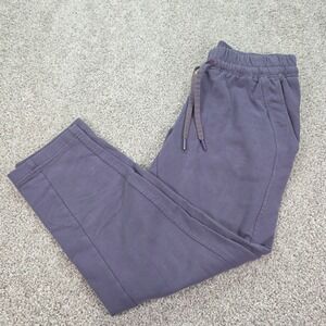 Athleta Womens XS Petite Purple French Terry Jogger Pants Straight Leg XS/P